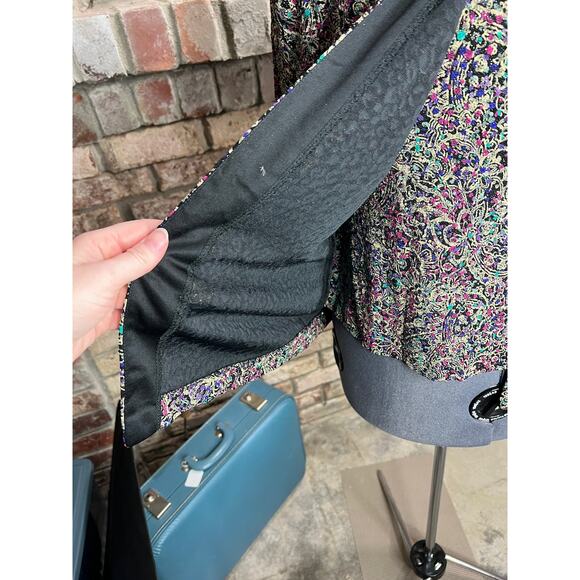 Alex tank top and jacket formal party purple teal sparkle - Picture 13 of 16